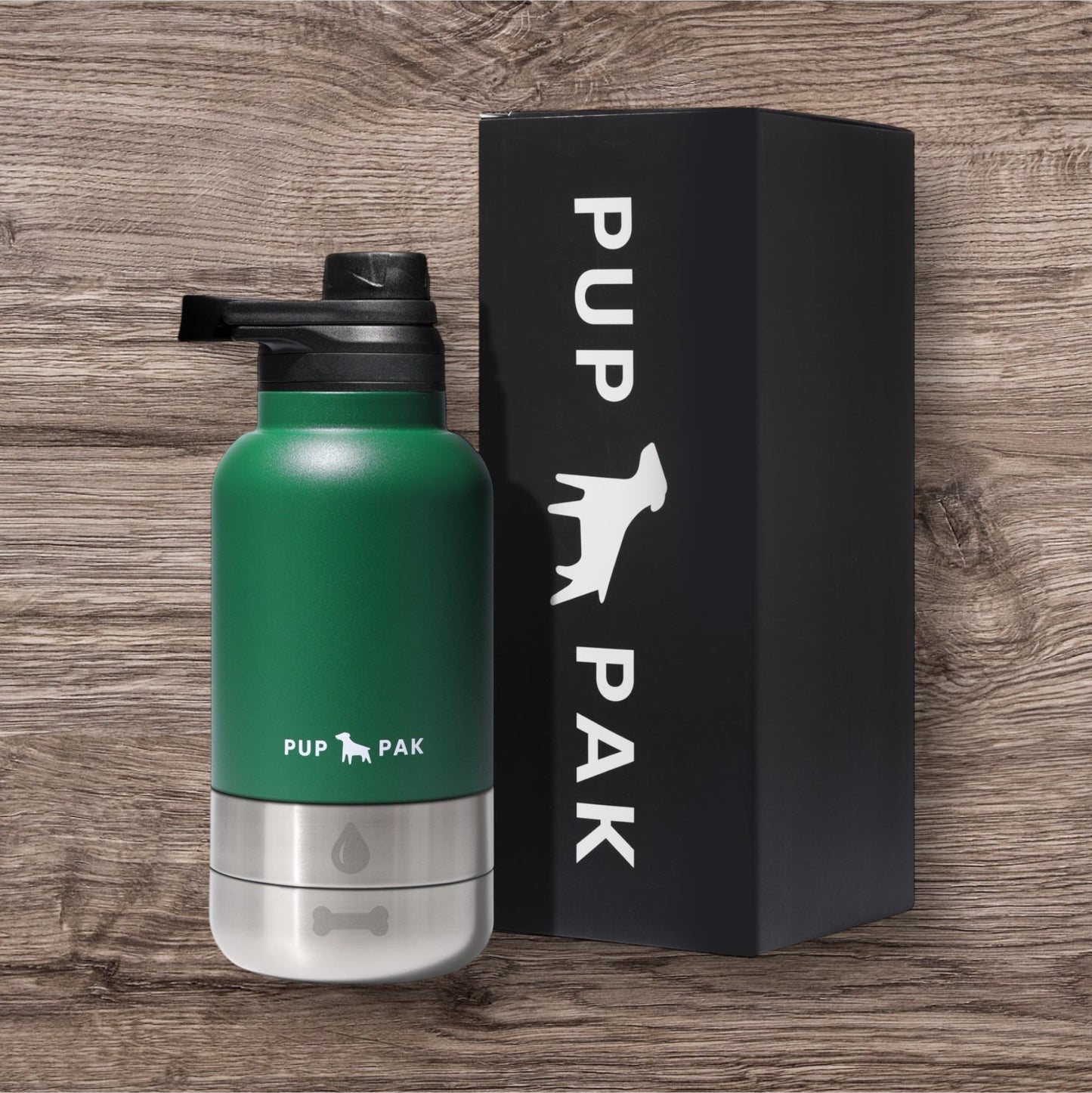 Pup Pak Dog Water Bottle with Detachable Bowls