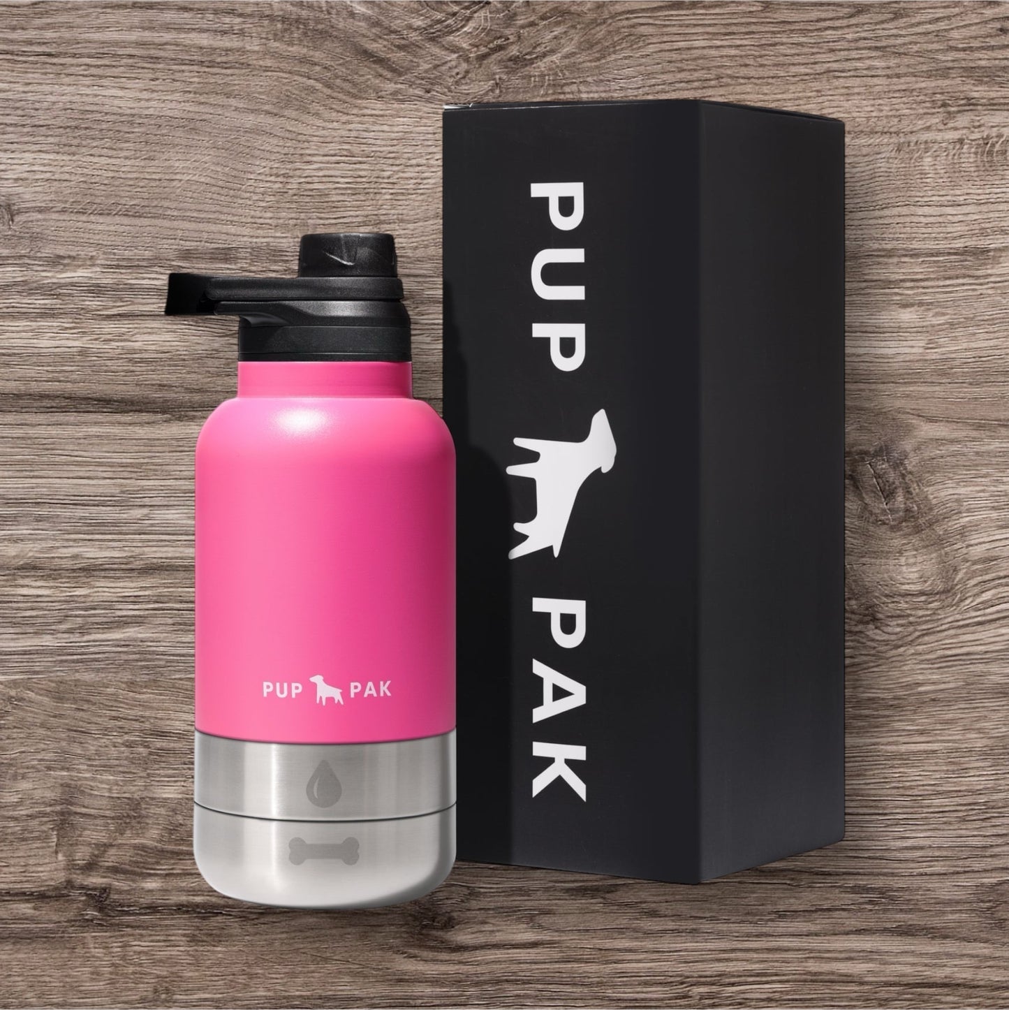 Pup Pak Dog Water Bottle with Detachable Bowls