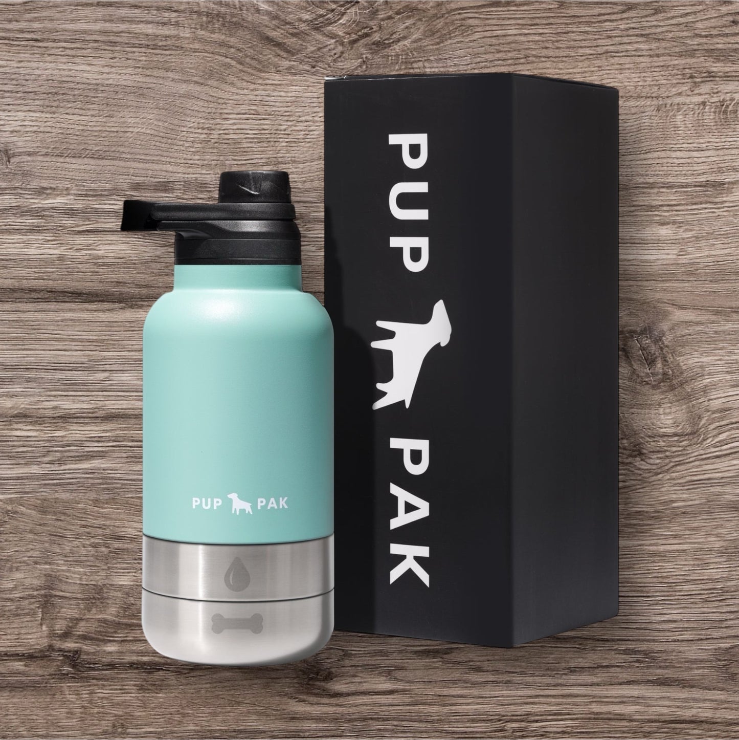 Pup Pak Dog Water Bottle with Detachable Bowls