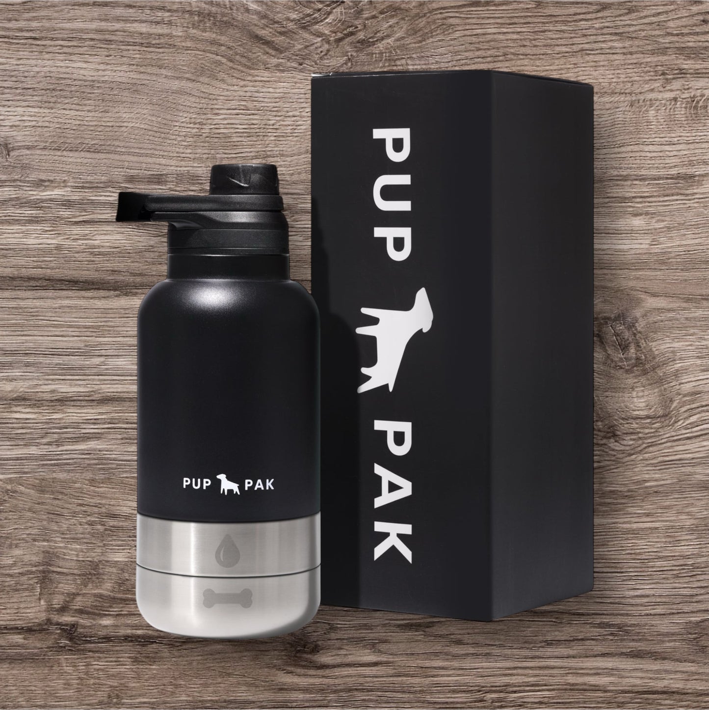 Pup Pak Dog Water Bottle with Detachable Bowls