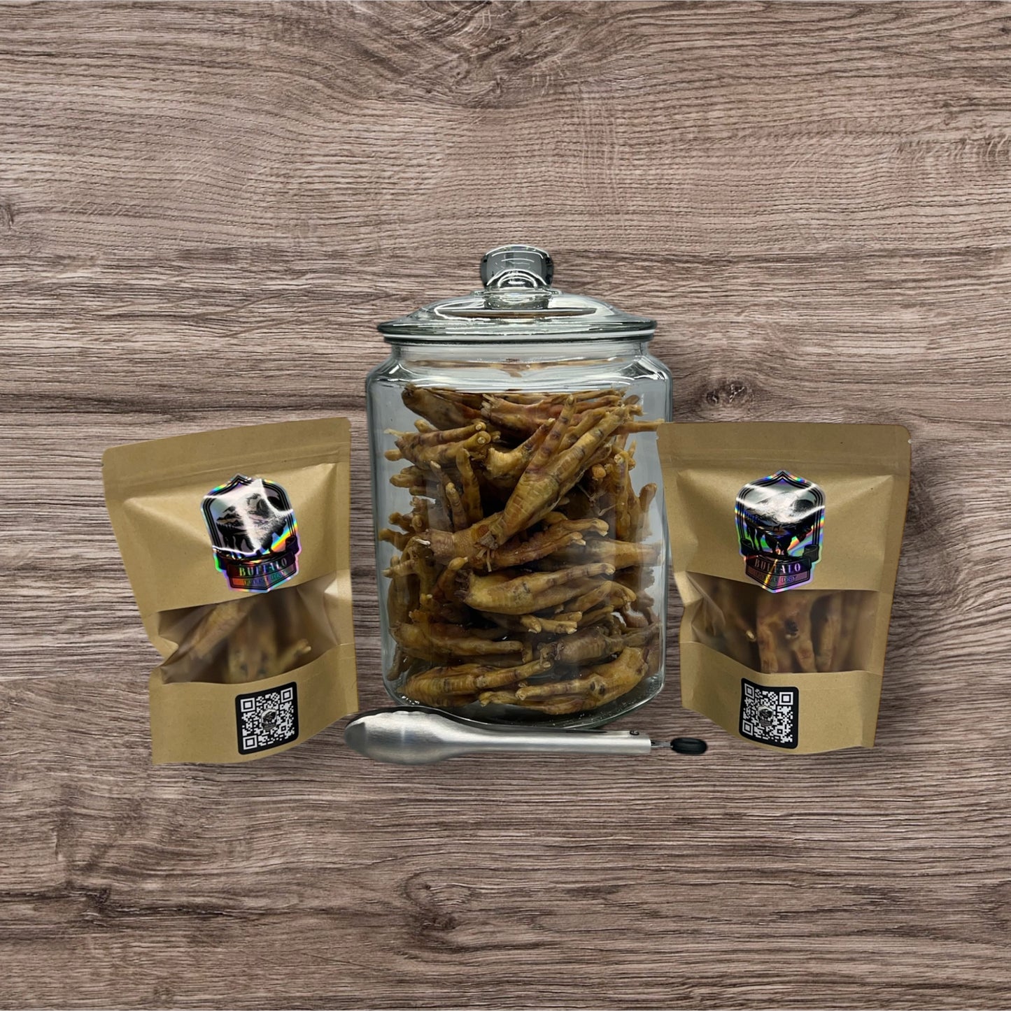 4 Dehydrated Chicken Feet (No Nails)