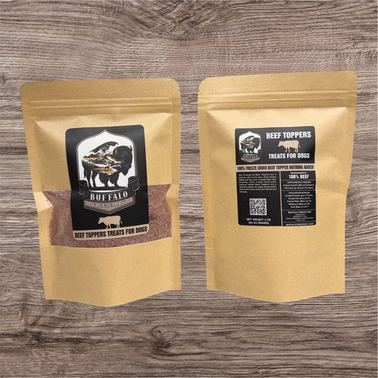 Buffalo Freeze Dry Freeze Dried Beef Topper Beef Kibble Topper 3 oz