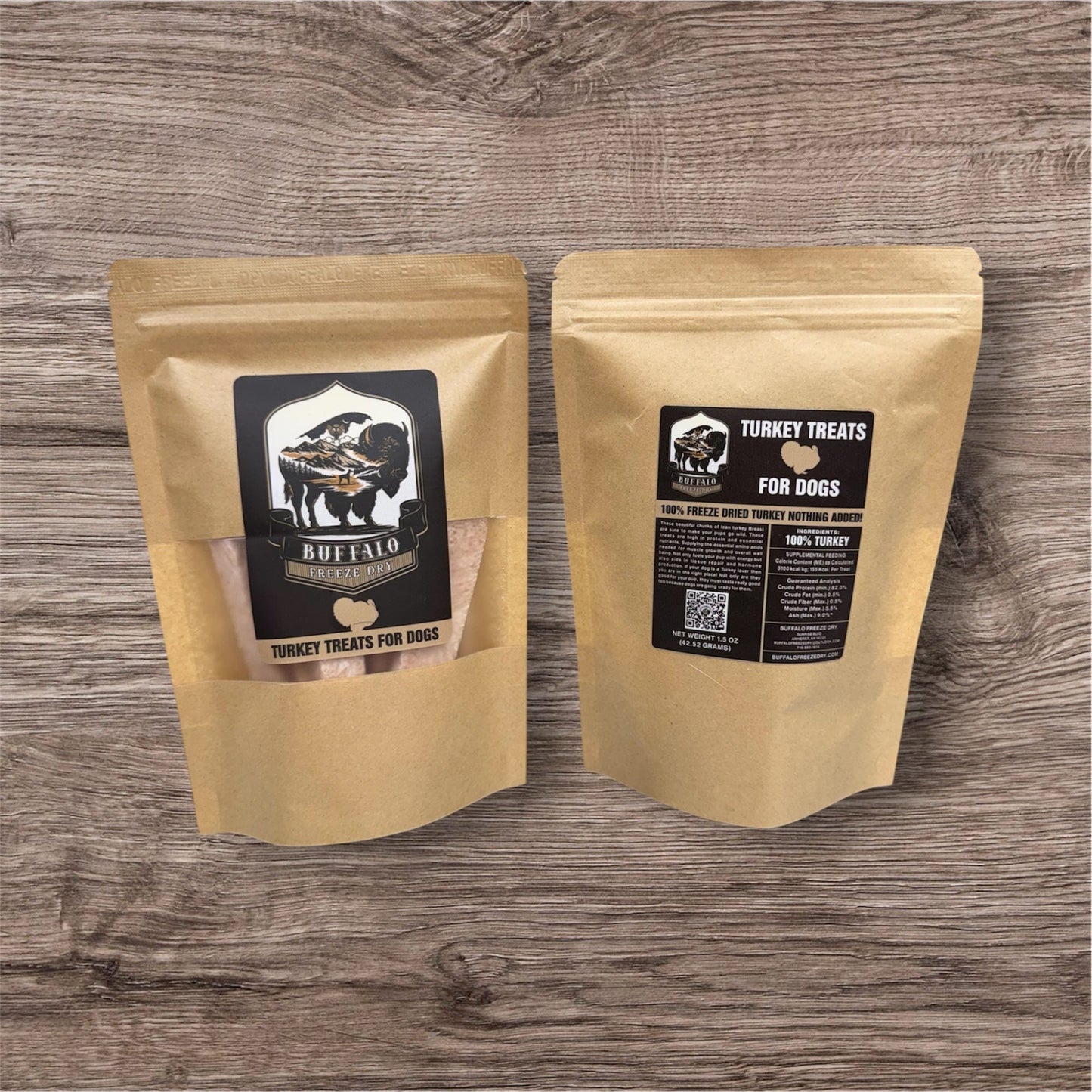 Buffalo Freeze Dry Freeze Dried Turkey Treats 1.5 oz Turkey Breast