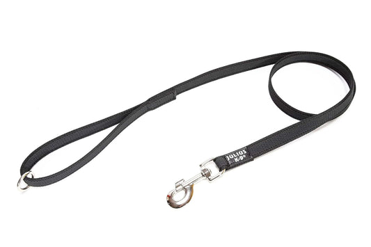 Herko LLC Color & Gray® 0.7 x 4 ft with O-ring / Black-Gray Julius-K9 Color & Gray® Super-Grip Leash with Handle